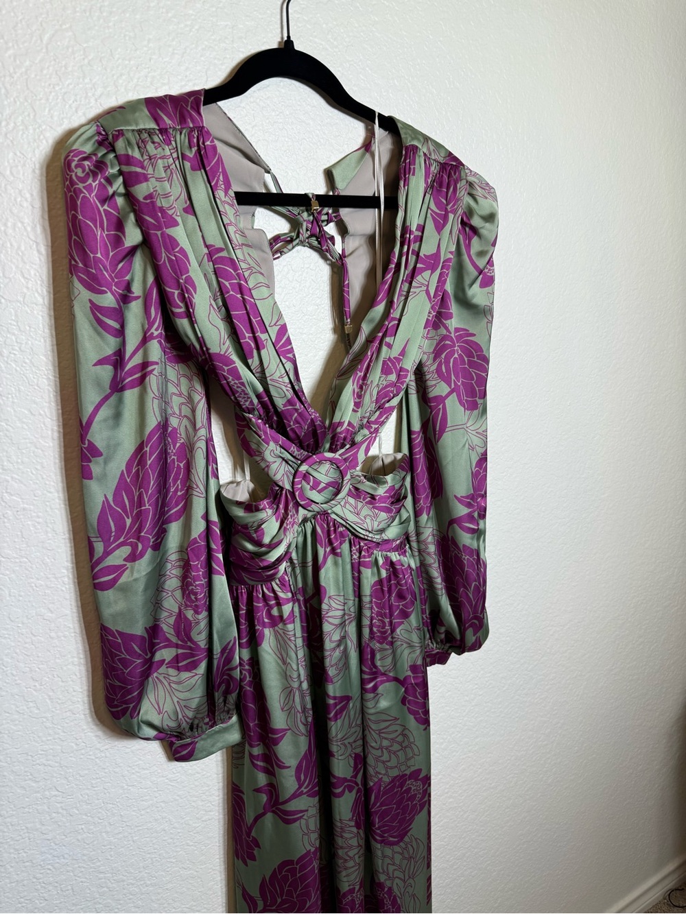 PatBO Celia Floral Twist Cutout Maxi Dress - Picture 3 of 11